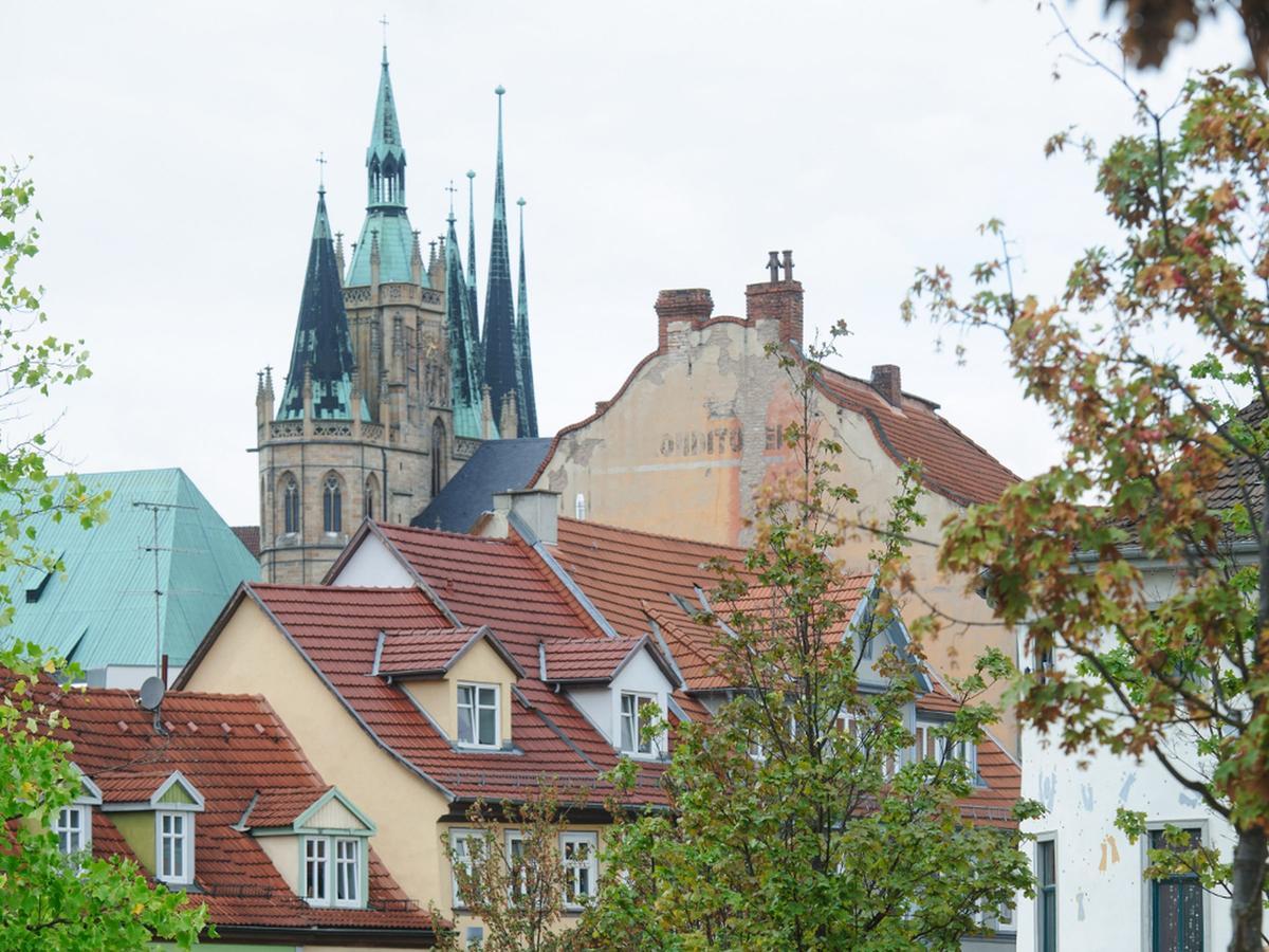 Ferienwohnung Lange Bruecke Erfurt Bagian luar foto